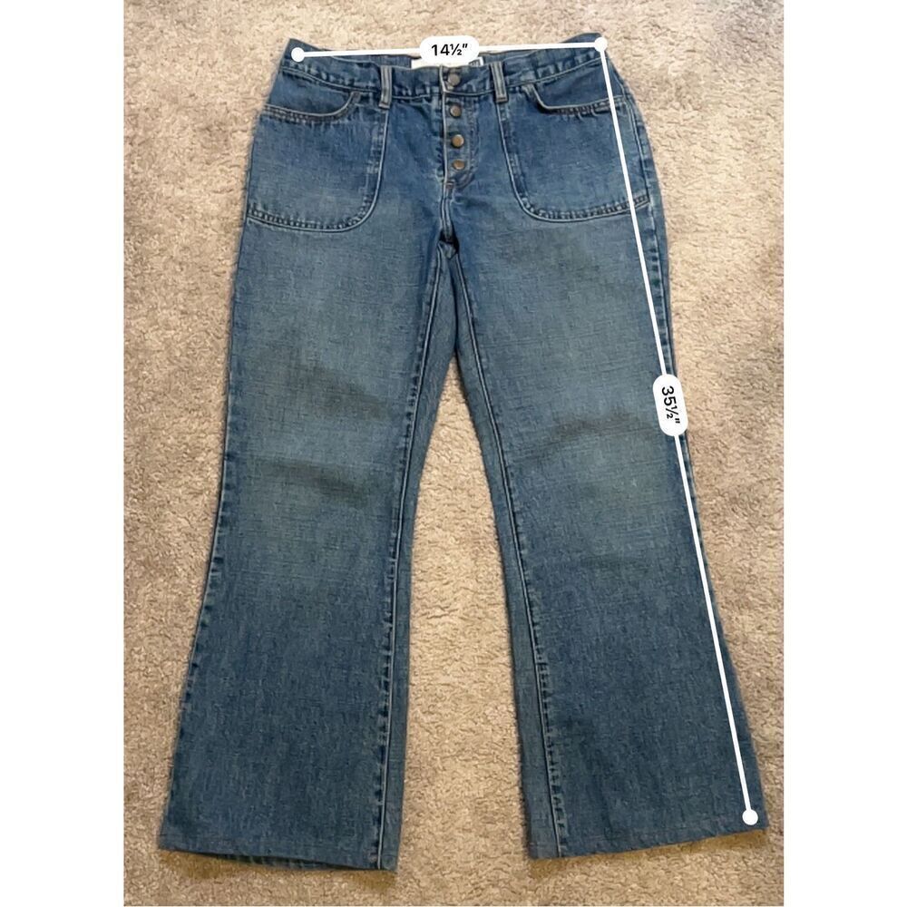 Women’s GAP Flare 100% Cotton Medium Wash Jeans 10 - Picture 5 of 10